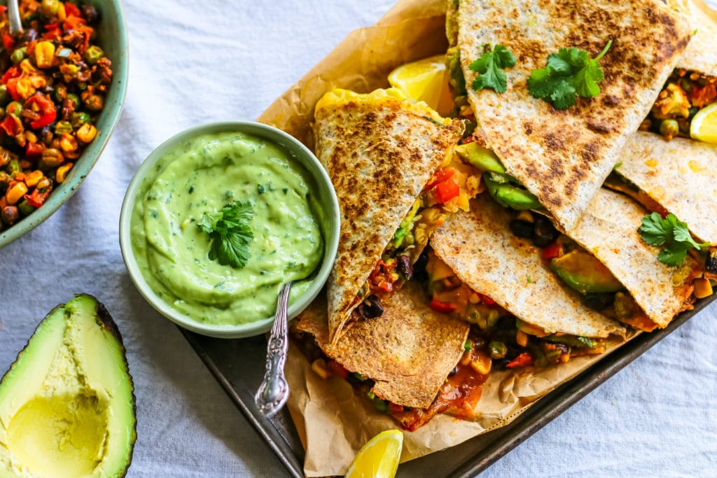 Black Bean & Avocado Quesadillas The Avo Tree