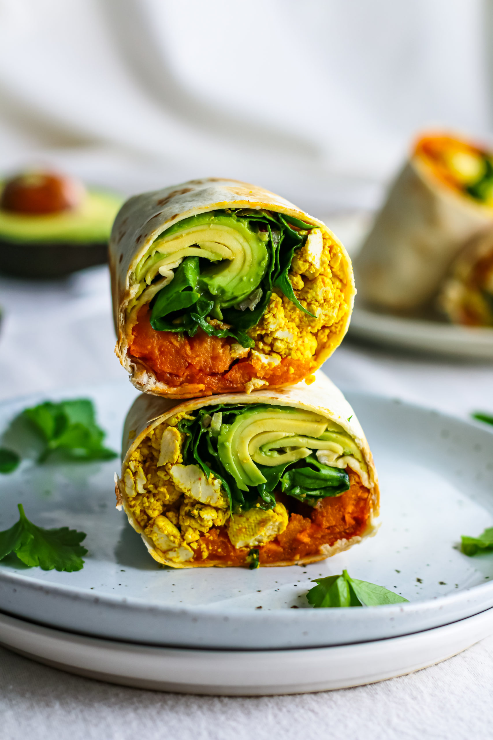 Breakfast Burrito with avocado