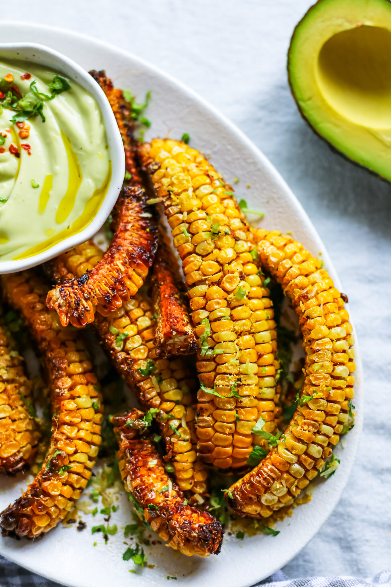 Spiced Corn Ribs w Avocado Mayo The Avo Tree
