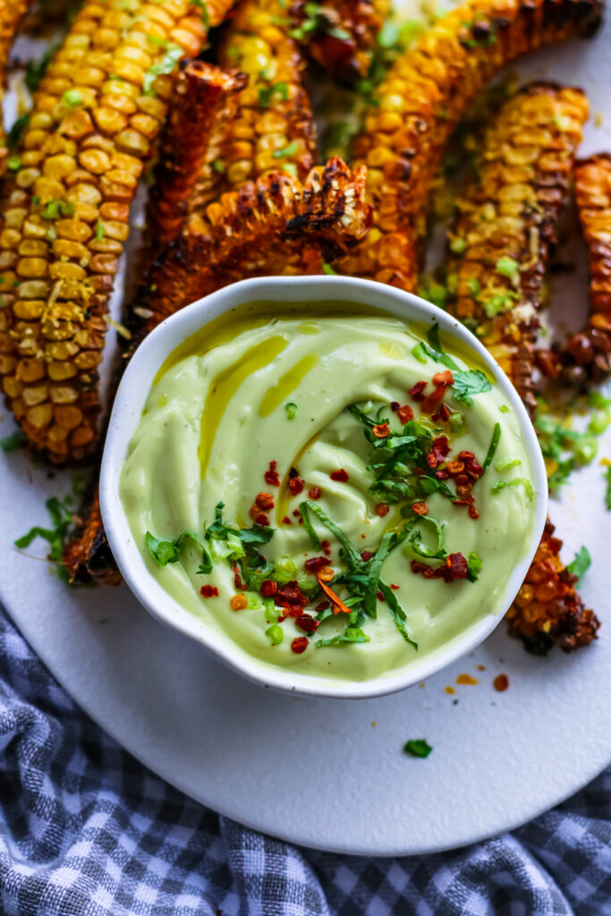 Spiced Corn Ribs w Avocado Mayo The Avo Tree