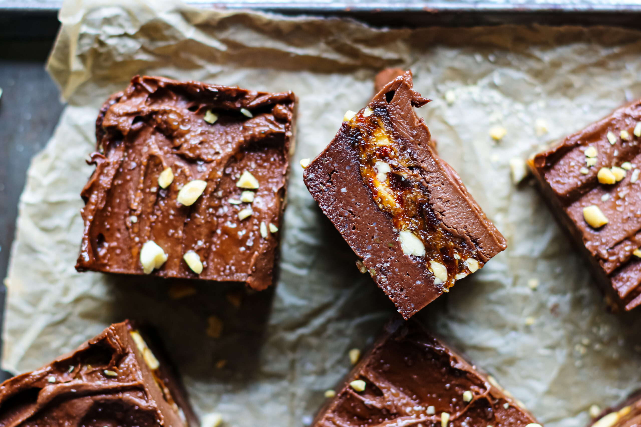 Raw Caramel Brownies