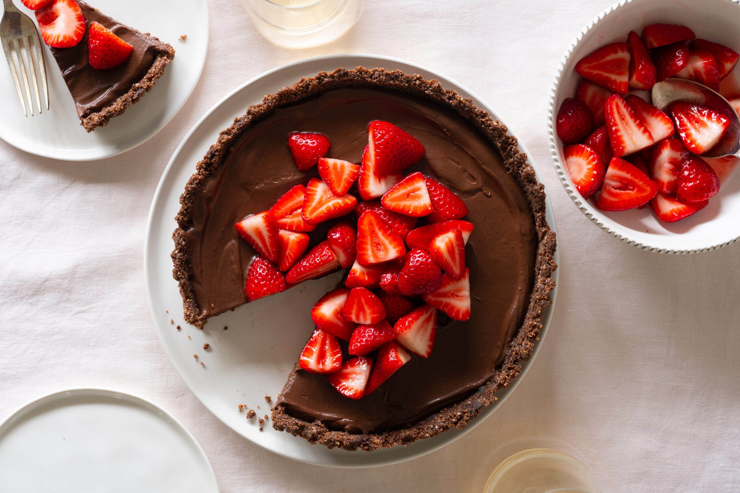 Dark Chocolate & Strawberry Tart