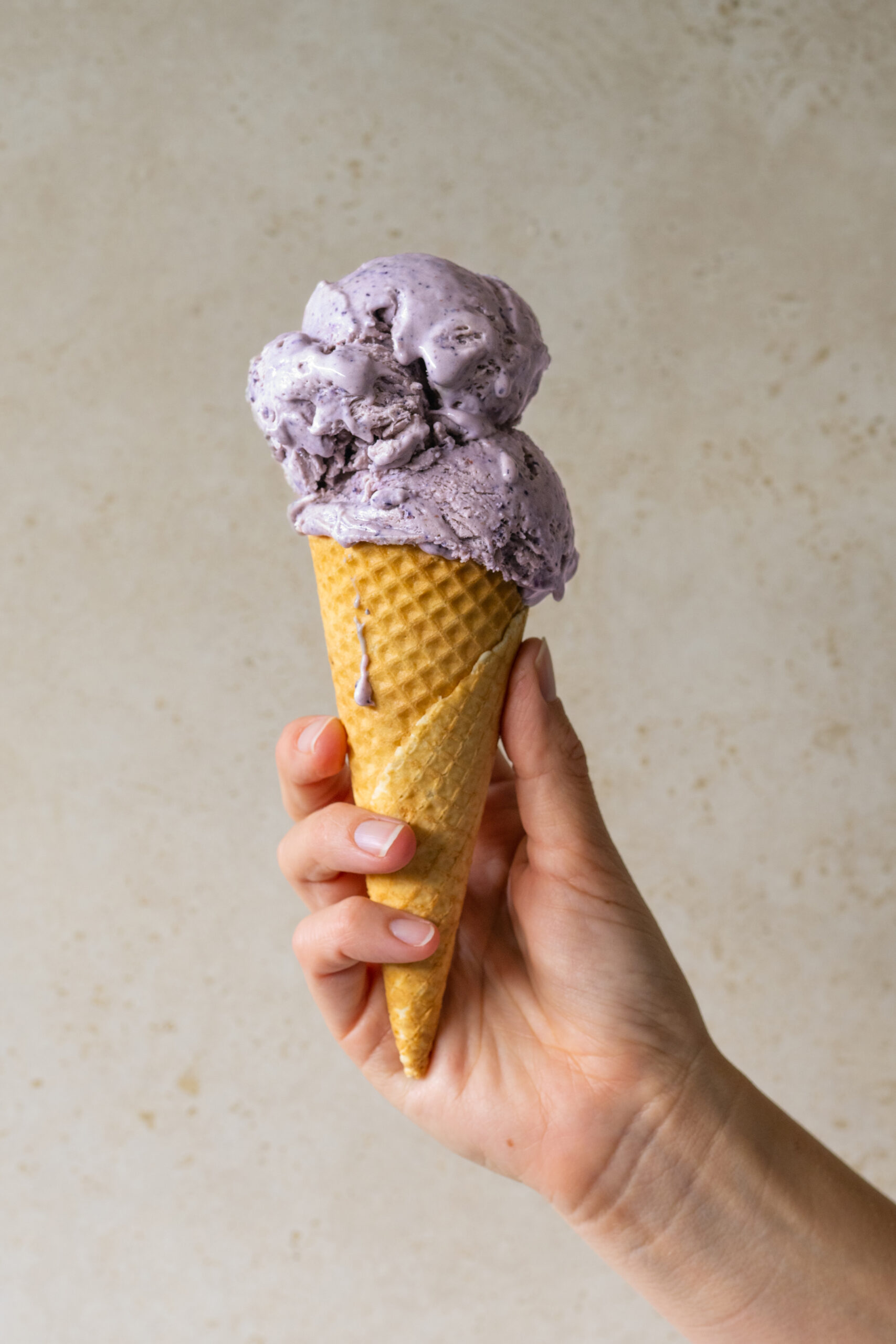 No-churn Blueberry, Avocado & Lemon Ice Cream